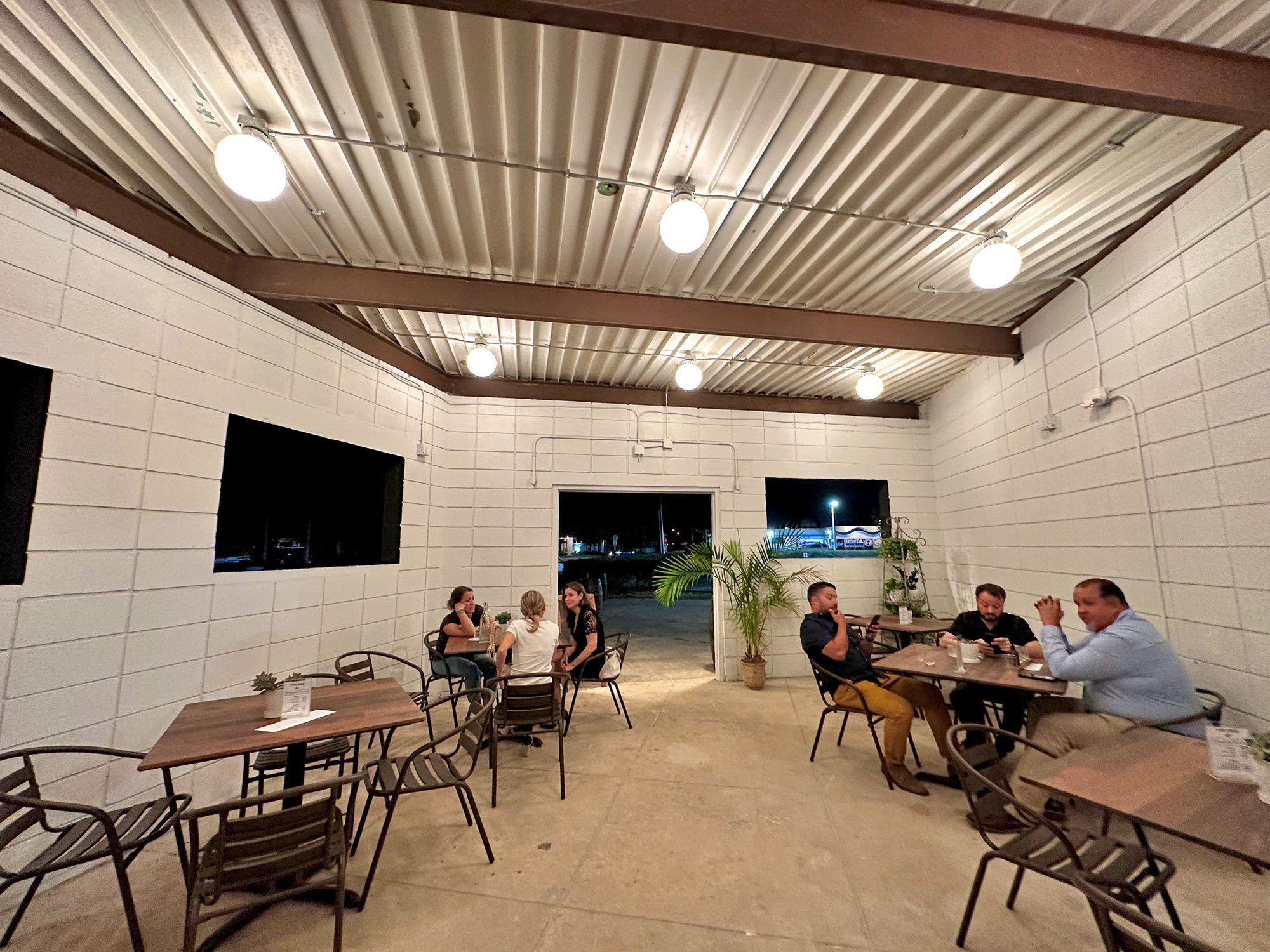 Diners sitting at tables